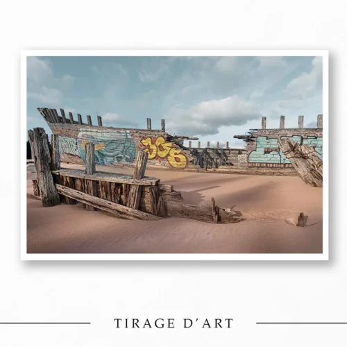 Tirage d’art – épaves de thoniers au Magouër, Étel, Bretagne – édition limitée sur papier art