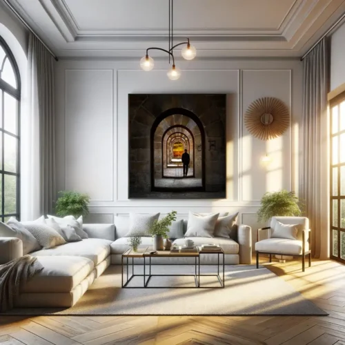 Gerahmte Fotografie in limitierter Auflage des Viadukts von Morlaix, ausgestellt in einem schicken Raum