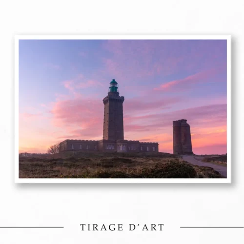 cap frehel lighthouse vauban tower cotes d'armor sunrise purple sky
