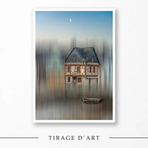 Photo art Bretagne — Saint-Goustan sous la lune