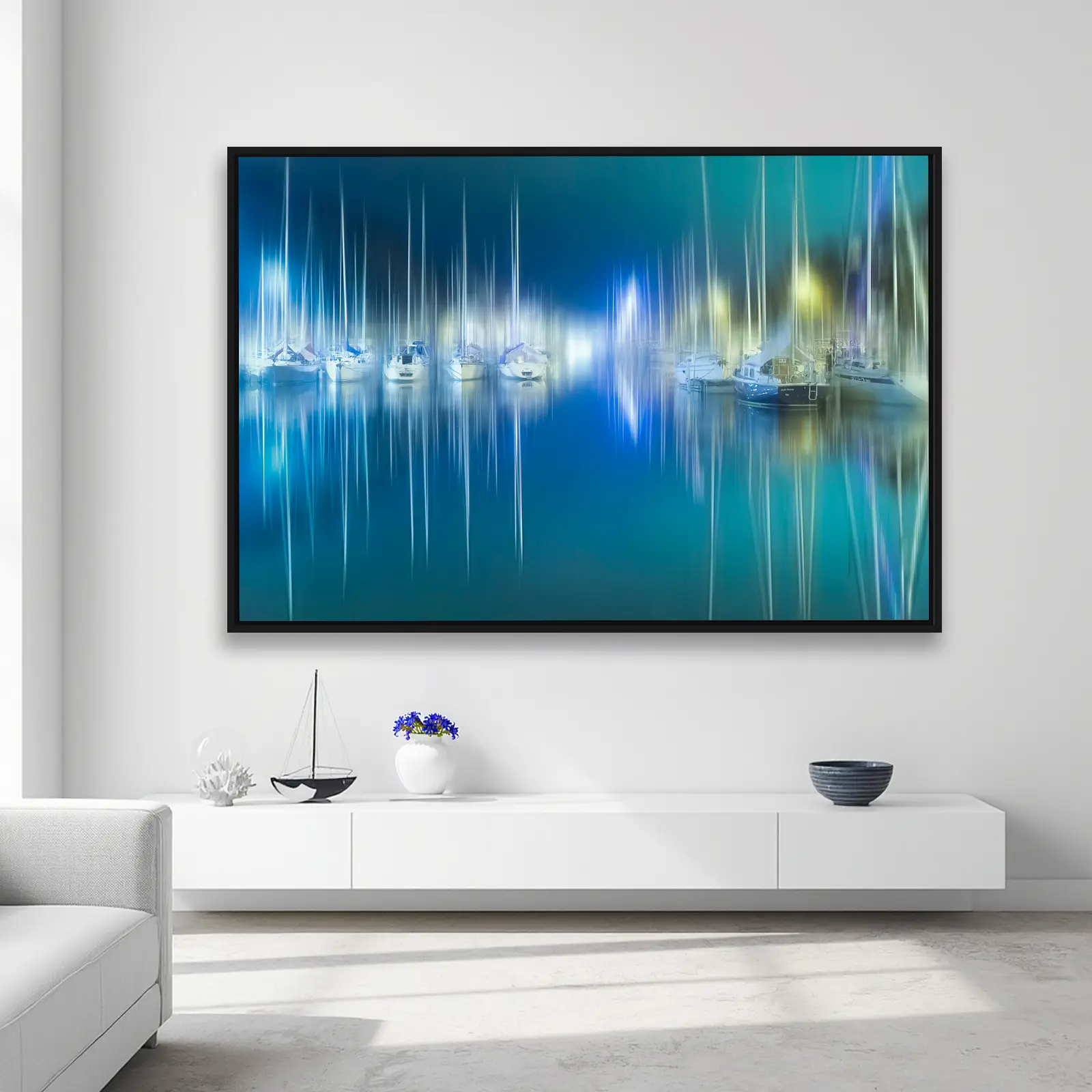 Photographie d'art bateaux au port en ICM - Collection Prestige édition limitée Loïc Delplanque